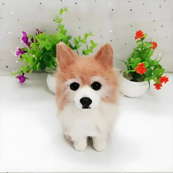 Custom Wool Felt Mini Full Body Pet Figurine with Display Doom - Image 3