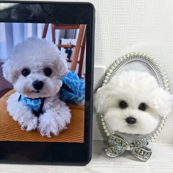 Customized Wool Mini Framed Pet Portrait - Image 2
