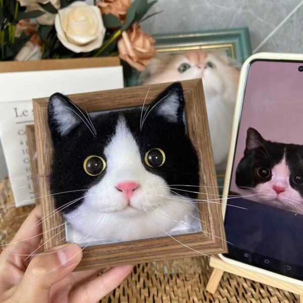 Customized Wool Mini Framed Pet Portrait